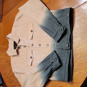 NANA JUDY Ombre Jean Jacket Size Medium
